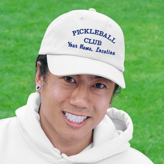 Custom Pickleball Team Club, Player Name Your Text Embroidered Hat (Creator Uploaded)