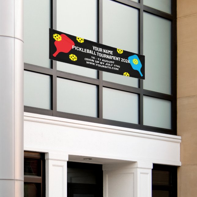 Custom pickleball tournament outdoor banner sign (Outside Building)