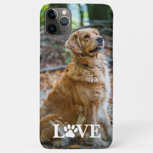Custom Picture Love Heart Paw Print Quote Text Case-Mate iPhone Case
