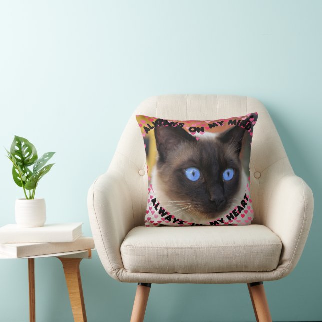 Custom Picture Pink Heart Pattern Heart And Mind  Cushion (Chair)