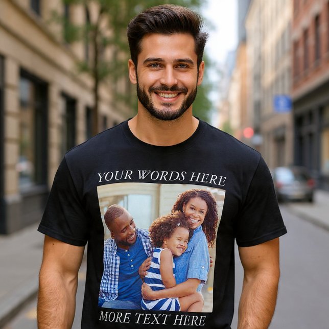 Custom Picture T-Shirt with Editable Text (Creator Uploaded)