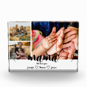 Custom pictures Mama we love you Photo Block