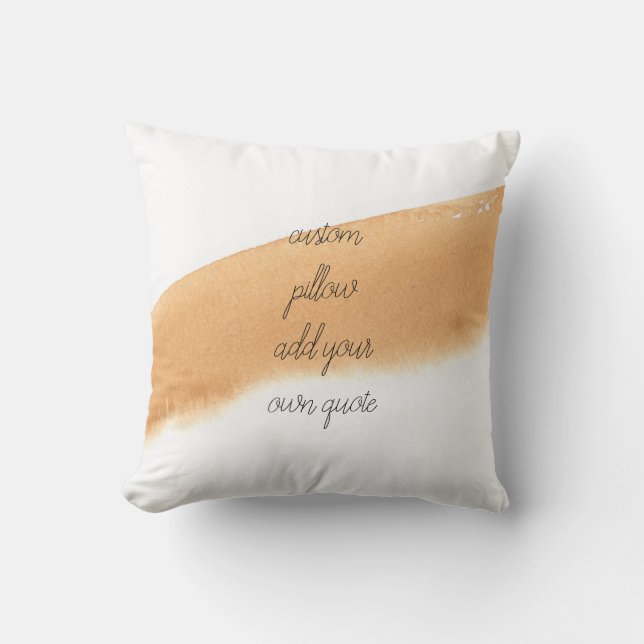 custom pillow add your own quote watercolor design (Front)