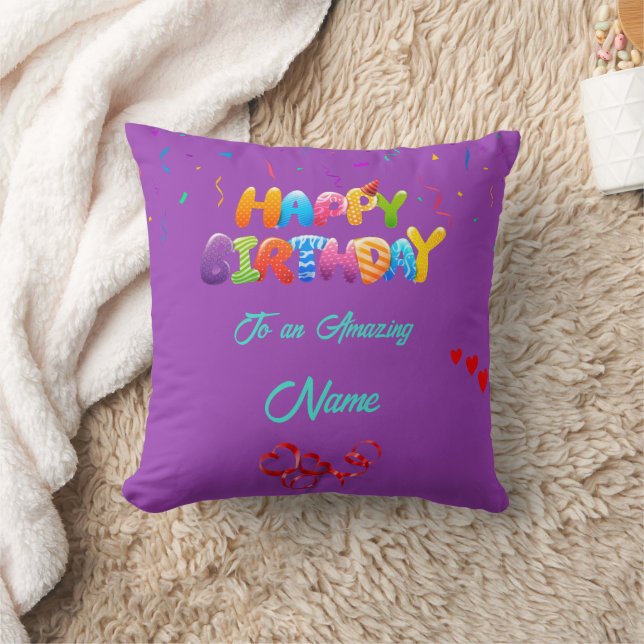 Custom Pillow Gift for Birthday Celebrations (Blanket)