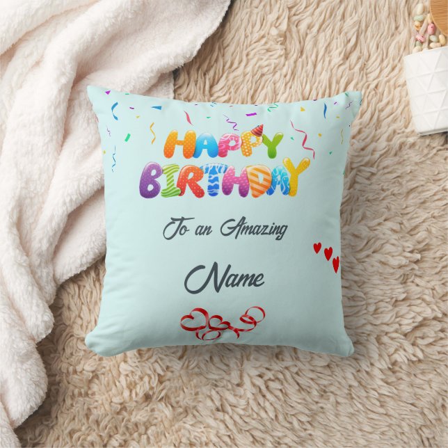 Custom Pillow Gift for Birthday Celebrations (Blanket)
