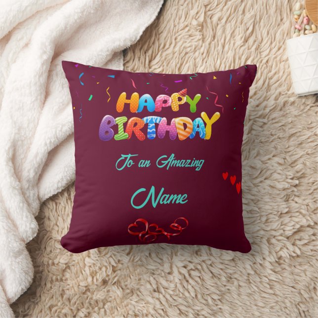 Custom Pillow Gift for Birthday Celebrations (Blanket)