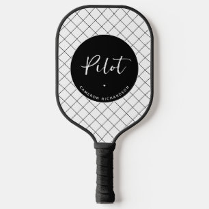Custom Pilot Aviation School Graduation Elegant Pickleball Paddle