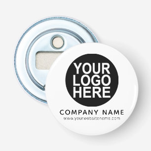 Custom Pin back Button with Business Logo Bottle Opener