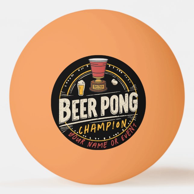 Custom Ping Pong Beer League Ball (Back)