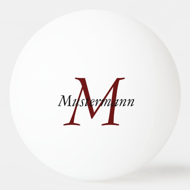 Custom ping pong with monogram ping pong ball (Front)