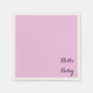 custom pink baby shower napkins for girls