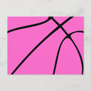 Custom Pink Basketball Postcard