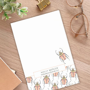 Custom Pink Beetles Mum Contact Information Post-it Notes