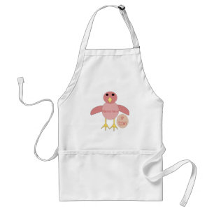 Custom Pink Birthday Girl Chick Cooking Apron