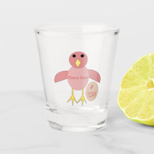Custom Pink Birthday Girl Chick Custom Shot Glass