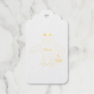 Custom Pink Birthday Girl Chick Gift Tags