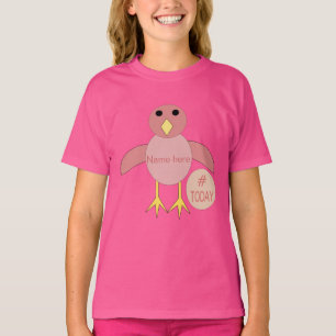 Custom Pink Birthday Girl Chick T Shirt