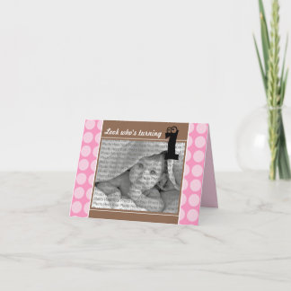 Custom Pink Birthday Party Invitation Card