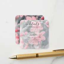 Custom Pink Blossoms Green Leaves Details