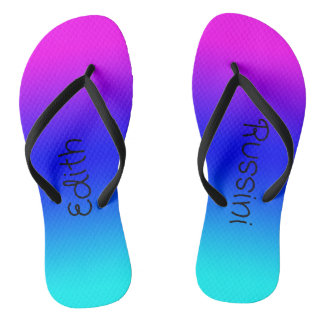 Custom Pink, Blue, and Turquoise  Jandals