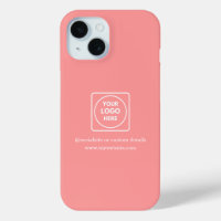 Custom Pink Business Logo Promo iphone case