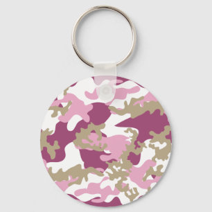 Custom Pink Camo Keychain