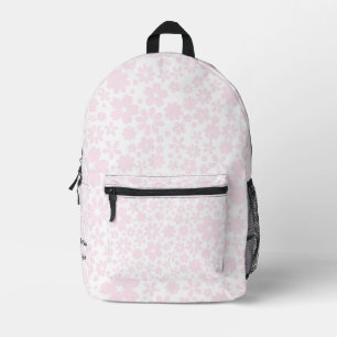 Custom Pink Cherry blossoms Minimalist Aesthetic Printed Backpack