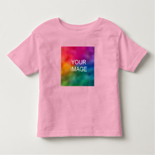 Custom Pink Double Sided Template Add Image Baby Toddler T-Shirt