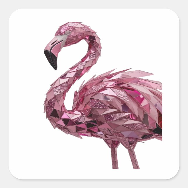 Custom Pink FLAMINGO Gift Sticker (Front)