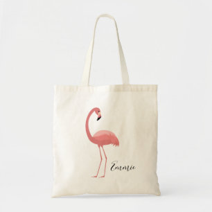 Custom Pink Flamingo Tote Bag