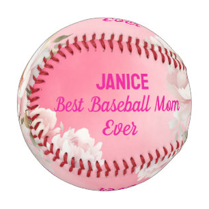 Custom Pink Floral Baseball Mum