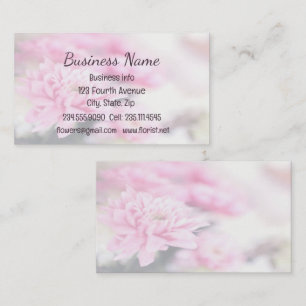 Custom Pink Florist Flower Floral Business Card
