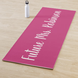 Custom Pink Future Mrs. Bachelorette Bridal Shower Yoga Mat