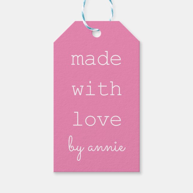 Custom Pink Gift Tags (Front)