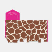 Custom Pink Giraffe Wedding Favour Boxes (Unfolded)