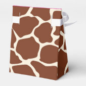 Custom Pink Giraffe Wedding Favour Boxes (Back Side)