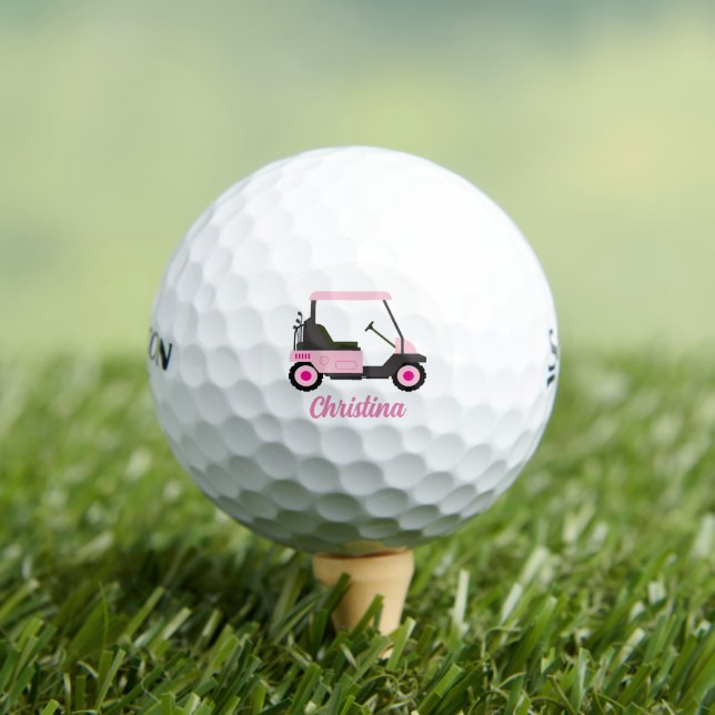 Custom Pink Golf Cart Balls (Insitu Tee)