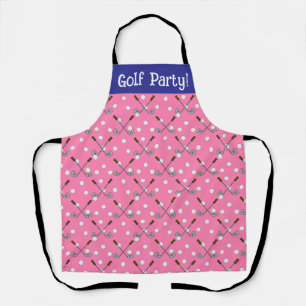 Custom Pink Golf Party Apron