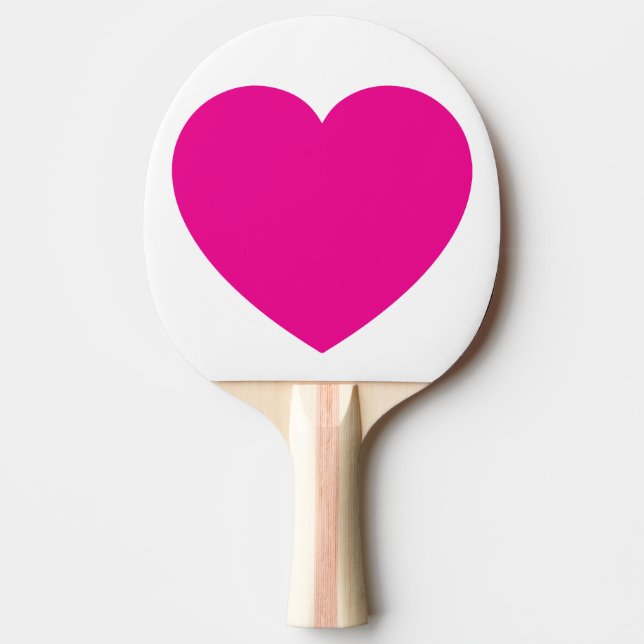 Custom Pink Heart Ping Pong Ball – Romantic Table  Paddle (Front)