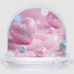 💖Custom Pink Heart Snow Globe –Romantic Gift Idea<br><div class="desc">Celebrate love, joy, and all things magical with this Pink Sparkle Heart Dome Snow Globe 💗, designed to bring a touch of dreamlike charm to your home or gift-giving moments. Made with durable acrylic and filled with soft pink glitter and pastel orbs, this globe features a customisable double-sided photo insert...</div>