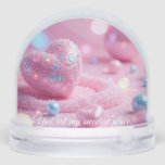 💖Custom Pink Heart Snow Globe –Romantic Gift Idea<br><div class="desc">Celebrate love, joy, and all things magical with this Pink Sparkle Heart Dome Snow Globe 💗, designed to bring a touch of dreamlike charm to your home or gift-giving moments. Made with durable acrylic and filled with soft pink glitter and pastel orbs, this globe features a customisable double-sided photo insert...</div>