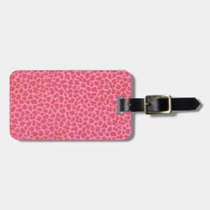 Custom Pink Leopard Print Luggage Tag