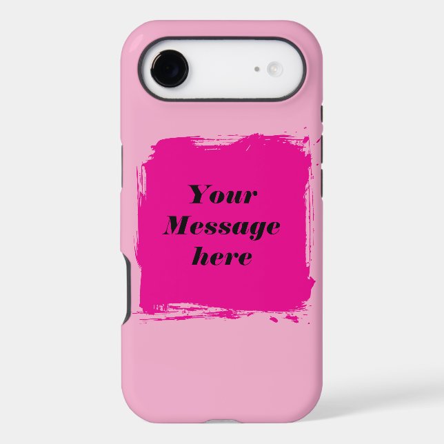 Custom Pink Message Phone Case – Personalised Text (Back)