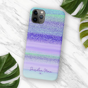 Custom Pink Mint Green Blue Purple Stripes Pattern Case-Mate iPhone Case