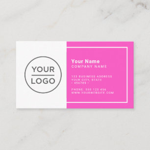 Custom pink modern minimalist any colour business card