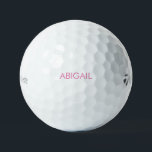Custom Pink Name Taylor Made Golf Balls<br><div class="desc">Custom Name Golf Balls.  Pink text.  Taylor Made.</div>