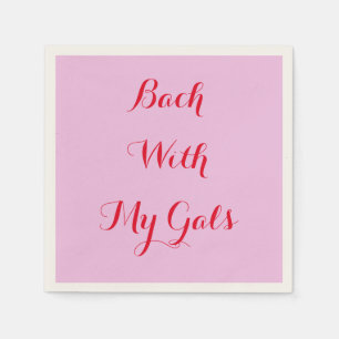 custom pink napkins for bachelorette