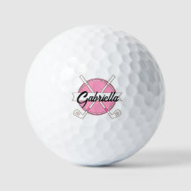 Custom Pink Personalised Golf Clubs Monogram