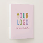 Custom Pink Pocket Folders with Logo Personalised