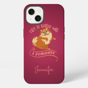 Custom Pink Pomeranian Lover  iPhone 13 Case